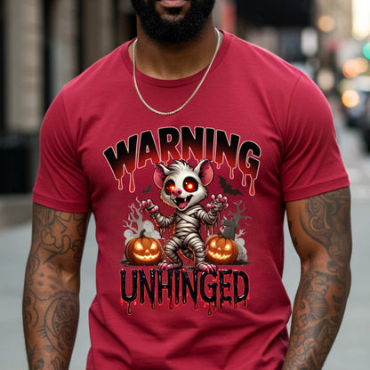 Wrapped in mummy rags with glowing red eyes and the energy of a sleep-deprived raccoon on espresso, this Warning: Unhinged tee is perfect for anyone who thrives on spooky vibes, sarcasm, and just a little bit of feral energy. Whether you're scaring off the normies or just embracing your inner mess, this is your new Halloween uniform.